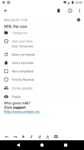 Скриншот 2 — Tasks & Notes