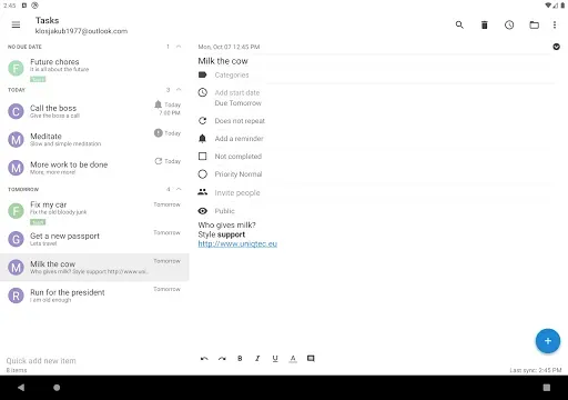 Скриншот 8 — Tasks & Notes