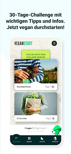 Скриншот 1 — Veganstart – Vegane Rezepte