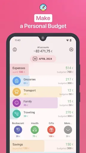 Скриншот 3 — 1Money: расходы финансы бюджет