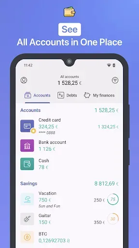 Скриншот 4 — 1Money: расходы финансы бюджет