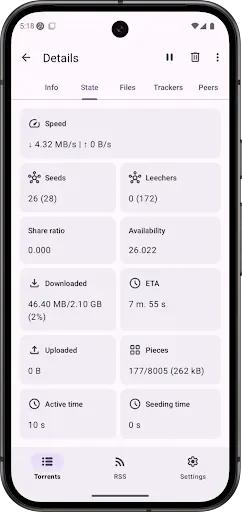 Скриншот 5 — LibreTorrent