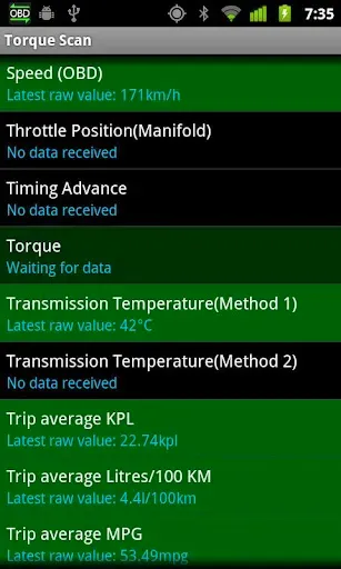 Скриншот 1 — TorqueScan (Torque OBD Plugin)