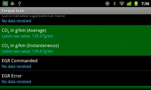 Скриншот 2 — TorqueScan (Torque OBD Plugin)