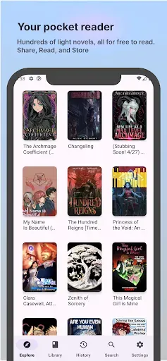 Скриншот 1 — Ranobe Web Novels Pro
