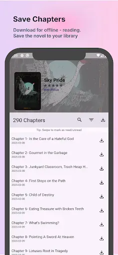 Скриншот 3 — Ranobe Web Novels Pro