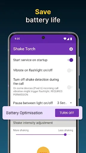 Скриншот 6 — Shake Flashlight - Fast Torch