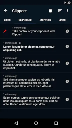 Скриншот 3 — Clipper - Clipboard Manager