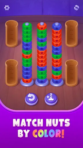 Скриншот 1 — Nuts UP! Bolts Sort Puzzle