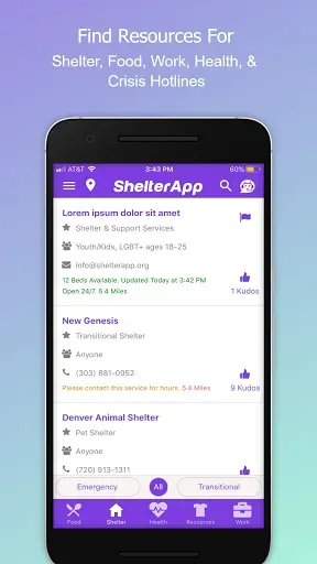 Скриншот 2 — Homeless Resources-Shelter App