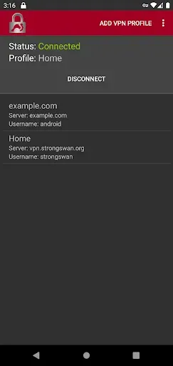 Скриншот 2 — strongSwan VPN Client