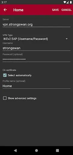 Скриншот 3 — strongSwan VPN Client