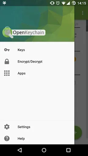 Скриншот 1 — OpenKeychain: Easy PGP