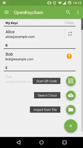 Скриншот 3 — OpenKeychain: Easy PGP