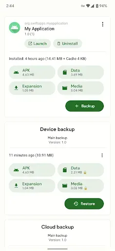Скриншот 3 — Swift Backup