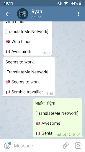 Скриншот 2 — Telegram Translator Unofficial