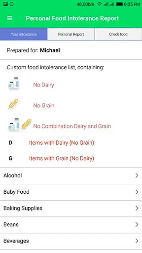 Скриншот 4 — Carroll Food Intolerance