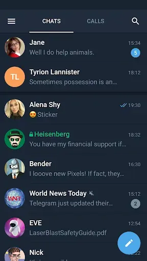 Скриншот 1 — Telegram X