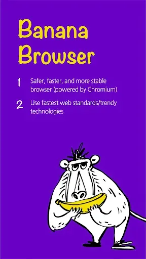 Скриншот 1 — Banana Browser: No Ads, Secure