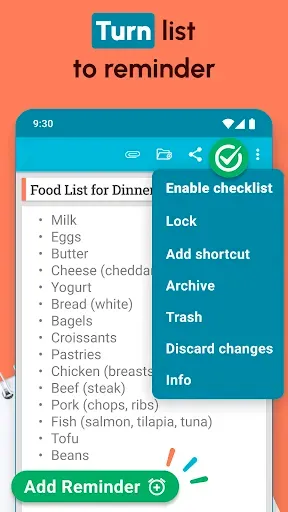 Скриншот 2 — Notes Taker - Notepad Reminder