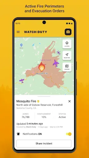 Скриншот 2 — Watch Duty (Wildfire)