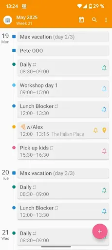 Скриншот 1 — aCalendar+ Calendar & Tasks
