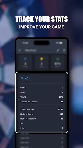 Скриншот 3 — DartScore+ Darts Scoreboard