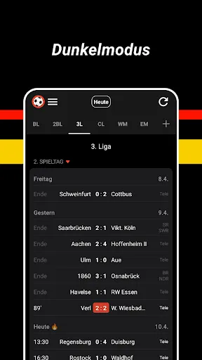 Скриншот 3 — Fußball Ergebnisse (Footy)