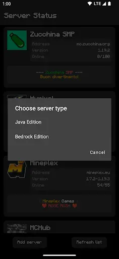 Скриншот 3 — Server Status for MC