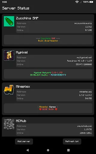 Скриншот 6 — Server Status for MC