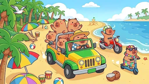 Скриншот 1 — Capybara Jam: Машина игра