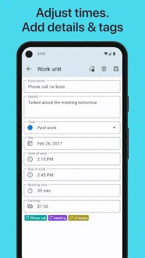 Скриншот 5 — WorkingHours: трекер времени
