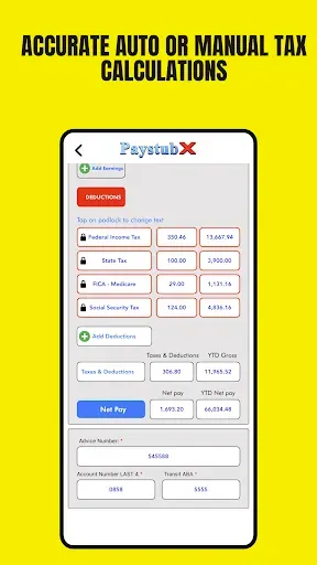 Скриншот 3 — Paystub Maker: Paycheck