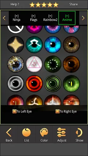 Скриншот 4 — Sharingan - Eye And Hair Color