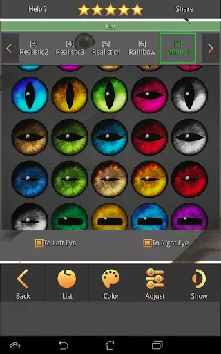 Скриншот 5 — Sharingan - Eye And Hair Color