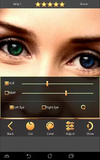Скриншот 4 — FoxEyes - Change Eye Color