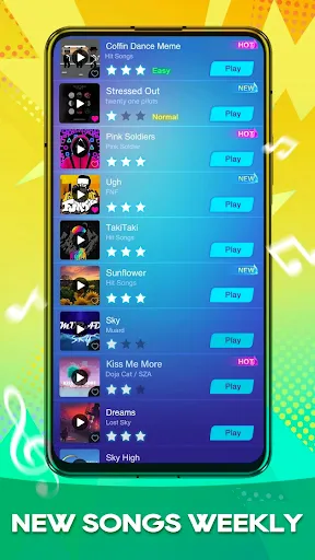 Скриншот 3 — Piano Music Heart: Pop Tiles