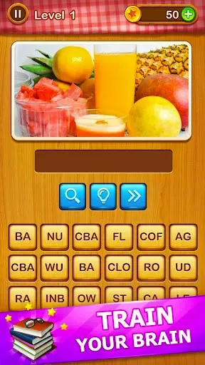Скриншот 1 — 1 Pic Word Parts - Word Puzzle