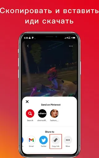 Скриншот 1 — Загрузчик видео для Pinterest