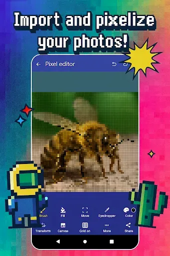 Скриншот 1 — Pixel Art - редактор фото