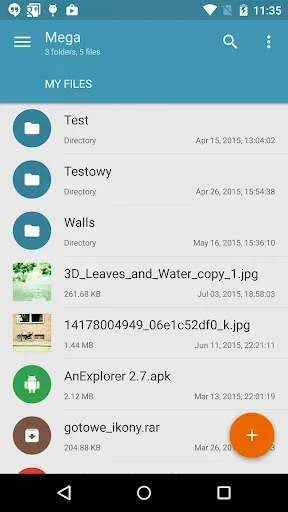 Скриншот 1 — Mega Plugin for Solid Explorer