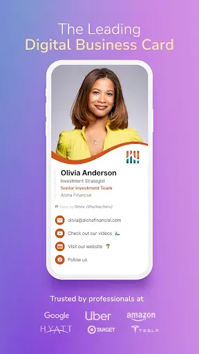 Скриншот 1 — Цифровые визитки HiHello