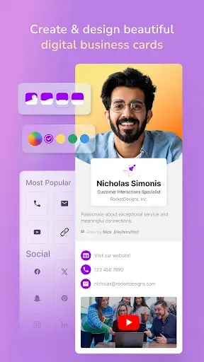 Скриншот 2 — Цифровые визитки HiHello