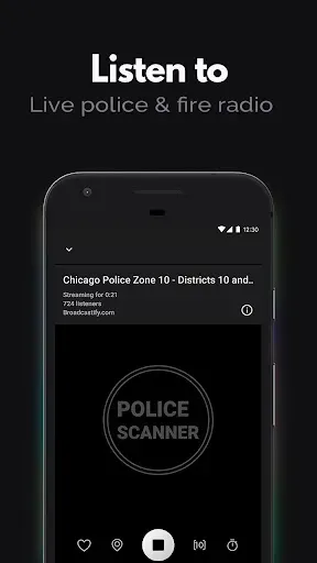 Скриншот 1 — Police Scanner - Live Radio