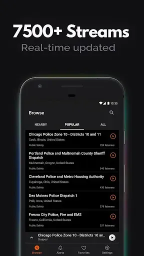 Скриншот 2 — Police Scanner - Live Radio