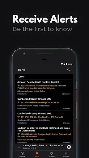 Скриншот 5 — Police Scanner - Live Radio