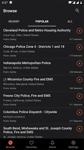 Скриншот 7 — Police Scanner - Live Radio