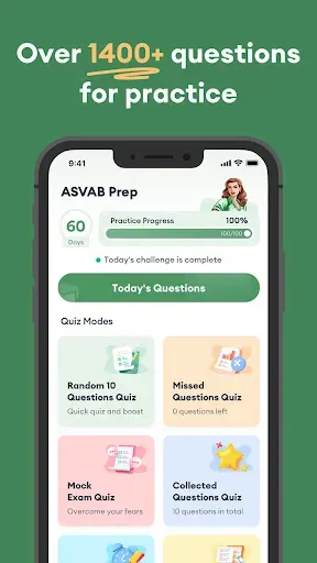 Скриншот 1 — ASVAB Practice Test Prep 2026