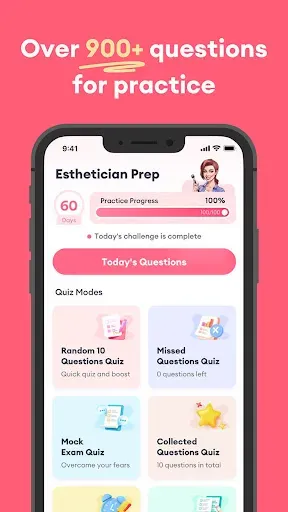 Скриншот 1 — Esthetician Exam Practice 2026