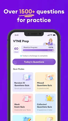 Скриншот 1 — VTNE Test Prep 2026